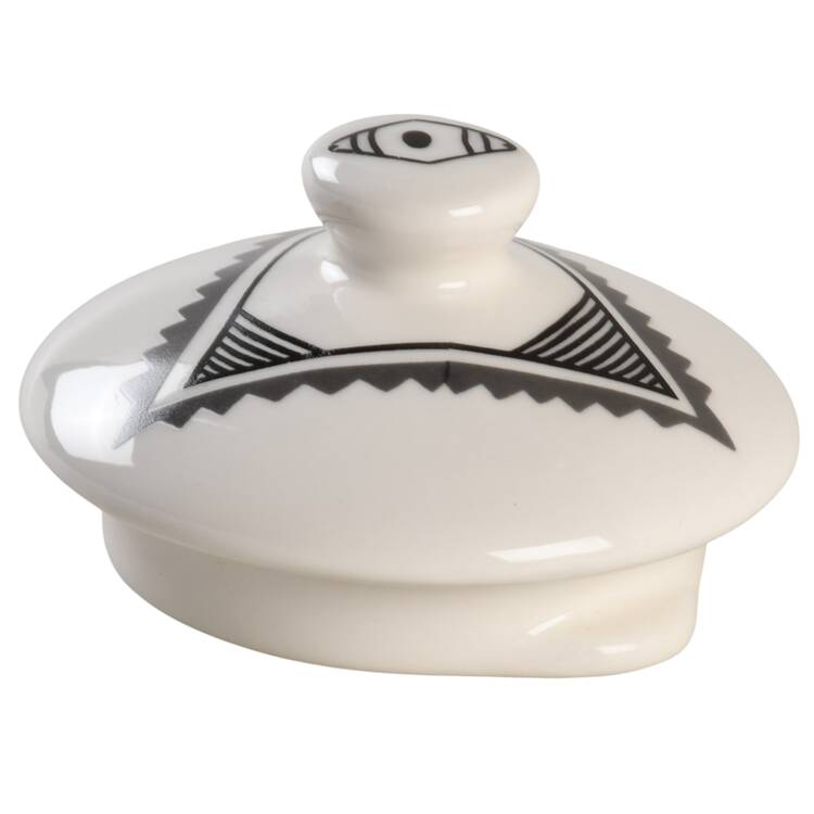 Ancient Mimbreno Black (Replica) Lid for Teapot