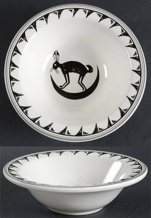 Ancient Mimbreno Black (Replica) Rim Cereal Bowl