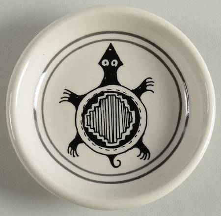Ancient Mimbreno Black (Replica) Butter Pat