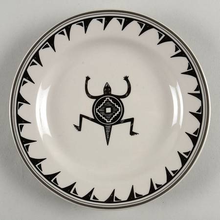 Ancient Mimbreno Black (Replica) Bread & Butter Plate