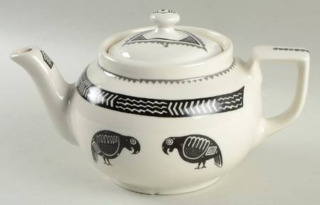 Ancient Mimbreno Black (Replica) Teapot & Lid