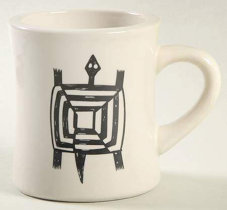 Ancient Mimbreno Black (Replica) Cafe Mug