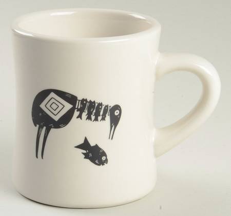 Ancient Mimbreno Black (Replica) Cafe Mug