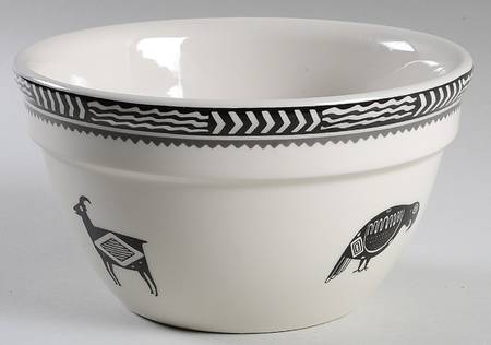 Ancient Mimbreno Black (Replica) 7" Thick Rim Bowl