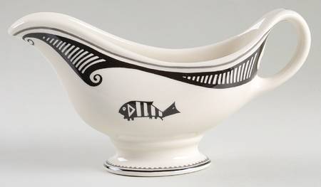 Ancient Mimbreno Black (Replica) Gravy Boat