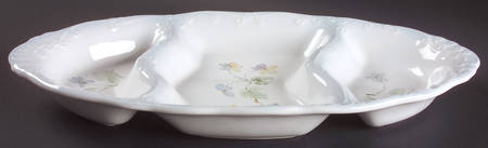 Vienna Floral 3-Part Oval Divided Server