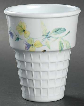 Vienna Floral Ice Cream Cone Shaped Dish-Melamine