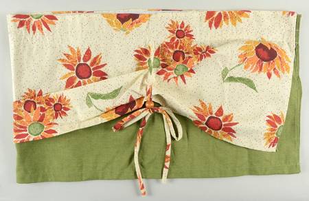 Evening Sun Double Valance Curtain W/Ties 59" X 16"