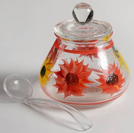 Evening Sun Glassware Sugar Bowl & Lid
