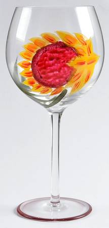 Evening Sun 16 Oz Handpainted Goblet Glassware