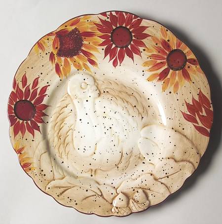 Evening Sun Turkey Embossed Buffet Plate