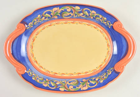 Villa Della Luna 12" Oval Handled Platter by Pfaltzgraff