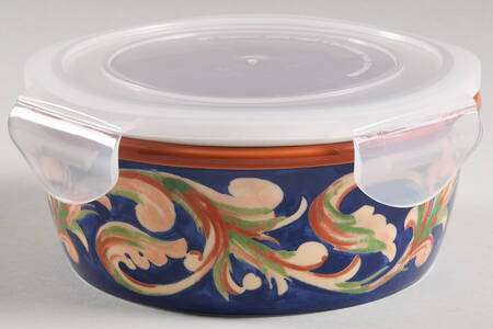 Villa Della Luna 6" Storage Bowl Ceramic with Plastic Lid