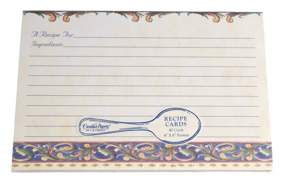 Villa Della Luna Paper Recipe Card - Set of 40