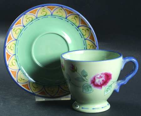 Villa Della Luna Footed Cup & Saucer Set