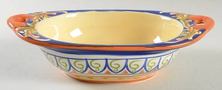 Villa Della Luna 9" Nesting Handled Oval  Serving Bowl