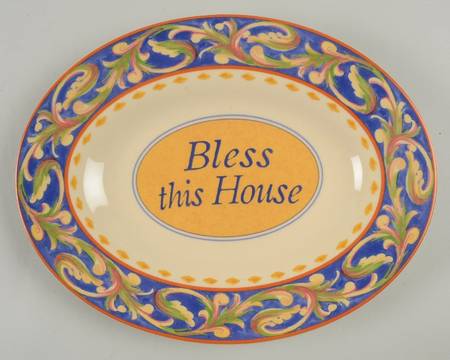 Villa Della Luna 10" Bless This House Plate