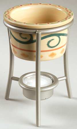 Villa Della Luna Butter Warmer with Metal Stand
