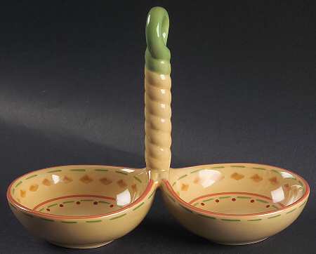 Villa Della Luna 2-Part Center Handled Relish by Pfaltzgraff