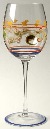 Villa Della Luna 16 Oz Glassware Handpainted Wine