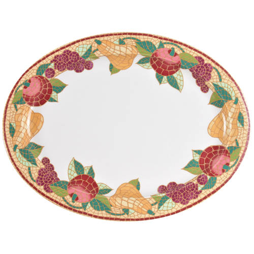 Mosaic Fruit 17" Oval Serving Platter