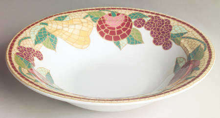 Mosaic Fruit 11" Round Vegetable Bowl