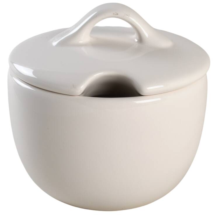 Sausalito Blanca (White) Sugar Bowl & Lid