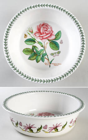 Botanic Roses 2 Qt Round Covered Casserole No Glass Lid