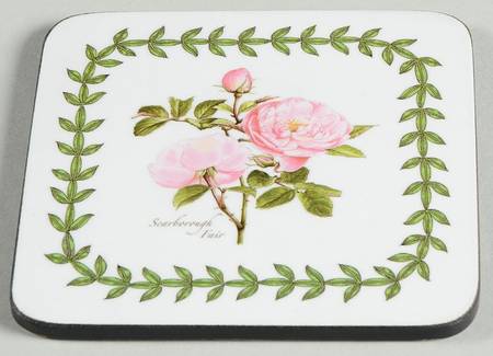 Botanic Roses Suare Corkback Coaster