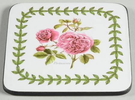 Botanic Roses Square Corkback Coaster