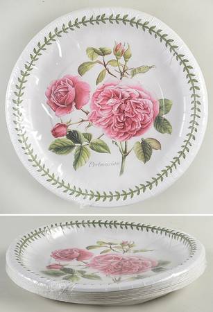 Botanic Roses (Pack of 16) Paper Dinner Plates
