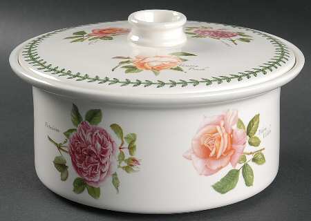 Botanic Roses 1.5 Qt Round Covered Casserole