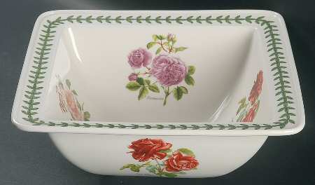 Botanic Roses 10" Square Salad Serving Bowl