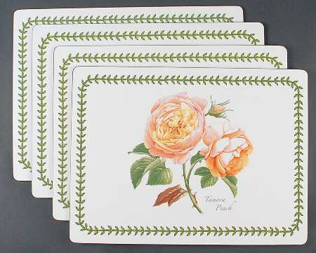 Botanic Roses Corkboard Placemat - Set of 4 Motifs