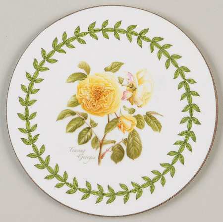 Botanic Roses Cork Back Round Coaster