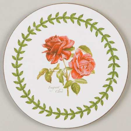 Botanic Roses Cork Back Round Coaster