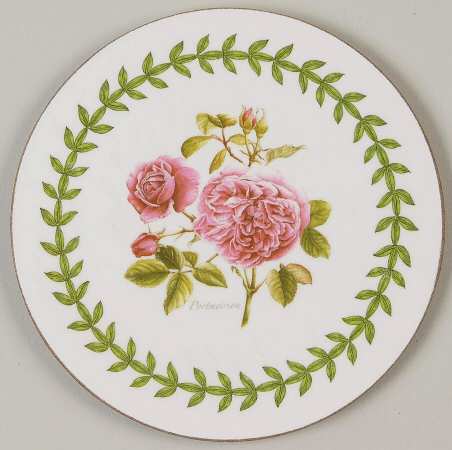 Botanic Roses Cork Back Round Coaster