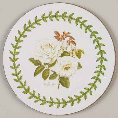 Botanic Roses Cork Back Round Coaster