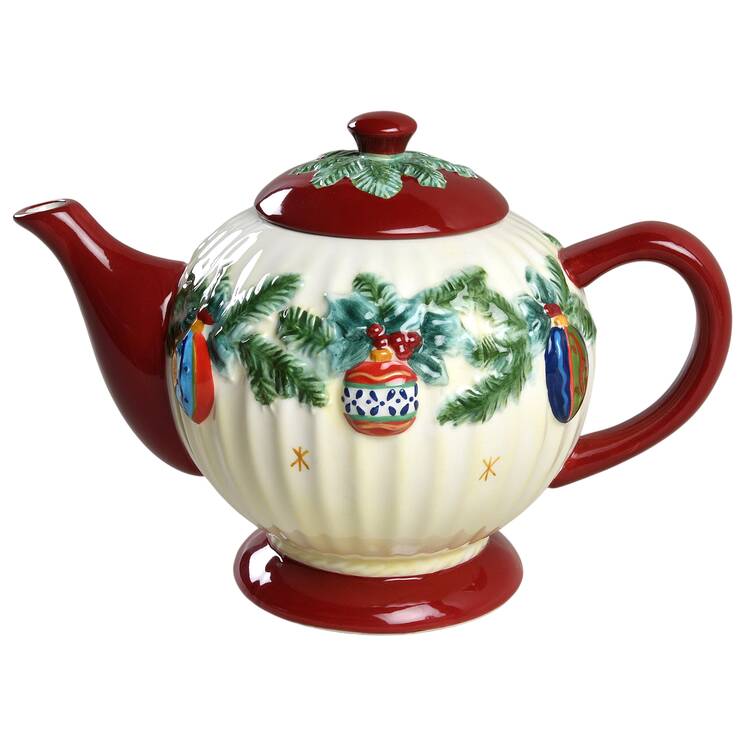 Holiday Garland Teapot & Lid
