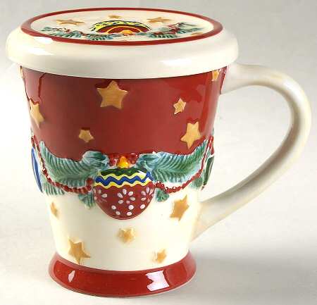 Holiday Garland Mug & Lid