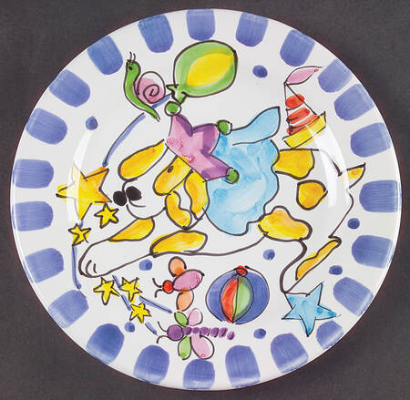 Backyard Circus Salad/Dessert Plate