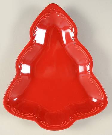 Winterberry Ruby (Red) 1 Part Medium Tree Shaped Dish