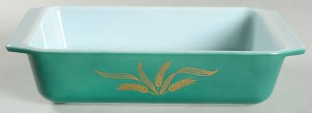 Green Wheat 2 Quart Rectangular Casserole No Lid