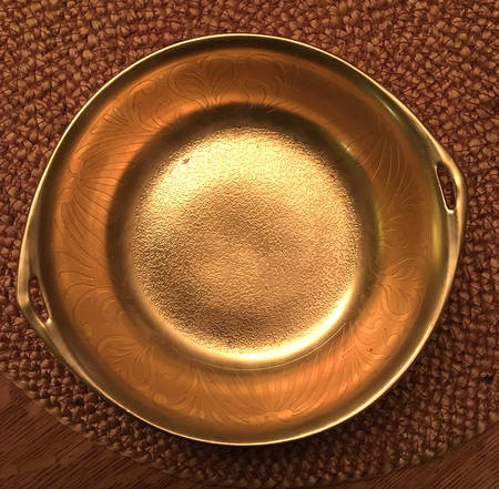 Encrusted Honeysuckle Open Candy Dish