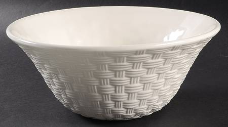 Pastel Pure White 9" Round Vegetable Bowl