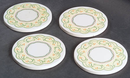 Italian Vine Round (Thirsty) Stone Coaster - Set of 4