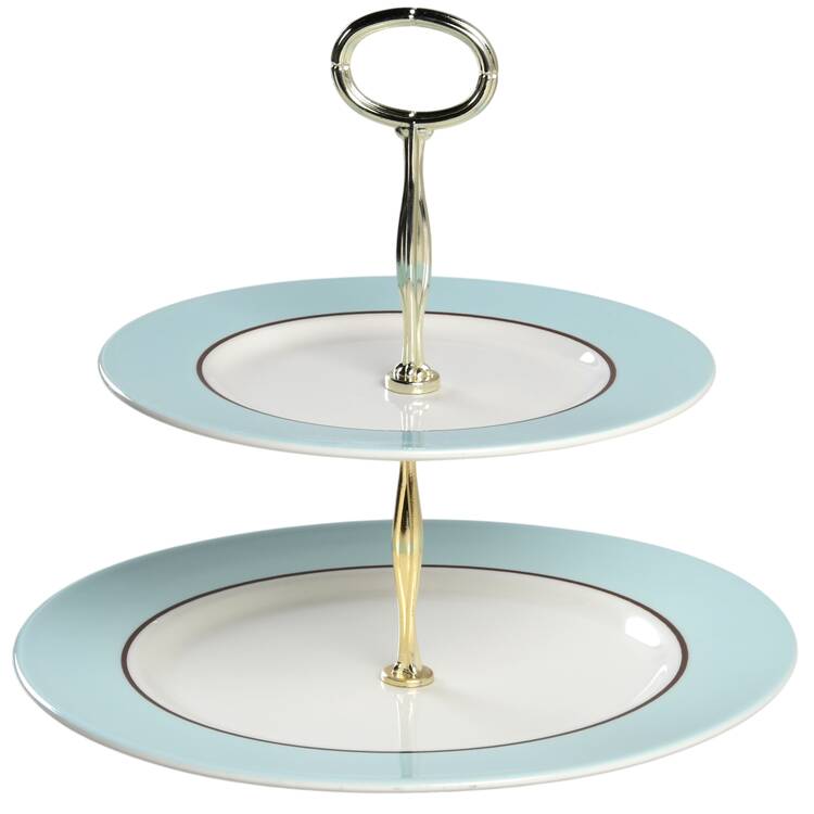 Audrey 6 5/8"-10"  2 Tiered Serving Tray (Dp, Sp) HC