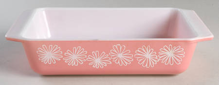 Pink Daisy 2 Quart Rectangular Casserole No Lid