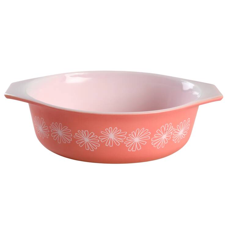 Pink Daisy 1.5 Quart Oval Covered Casserole No Lid