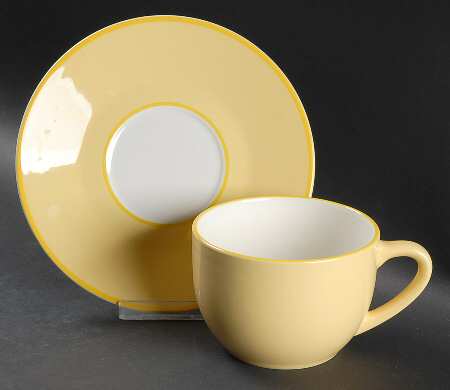 Martinique Yellow Breakfast Cup & Saucer Set